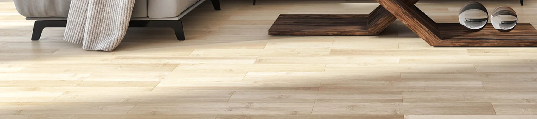 Laminate flooring installed in modern living room